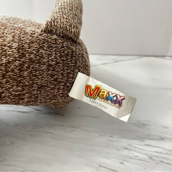 Maxx The Sock Monkey Speak No Evil Stuffed Animal Plush Knit 2011Heathered Brown - Picture 7 of 7